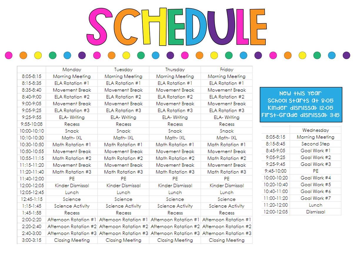 Schedule